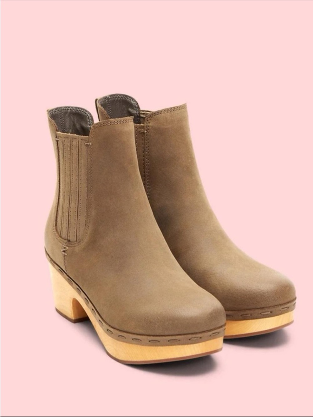 Frye Taupe Odessa Chelsea Boots